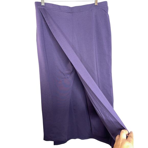 Betabrand Sassiest Pant Skirt Combo Deep Purple Stretchy Comfy Career Size XL - Picture 8 of 11